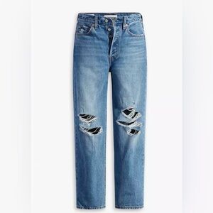 Levi's Distressed Ribcage Straight Leg Ankle Jeans 🤍 💙